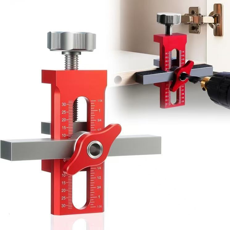Cabinet door installation aid